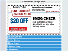 Tablet Screenshot of chatsworthsmogcenter.com